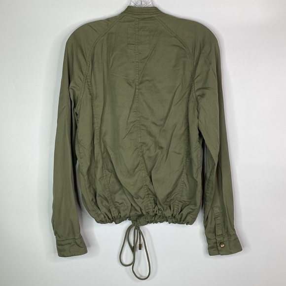 Gap Drapey Drawstring Army Green Lyocell Jacket Size Small - Picture 2 of 7
